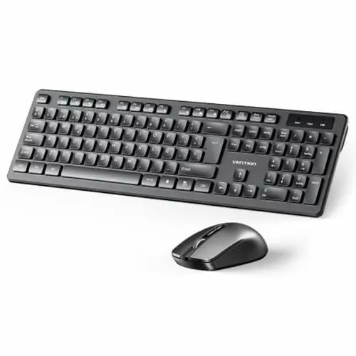 [KTDB0-ES] VENTION Wireless Full-Sized Keyboard and Mouse Combo with Mouse Pad Black Slim Type - Spanish Layout Model# KTDB0-ES
