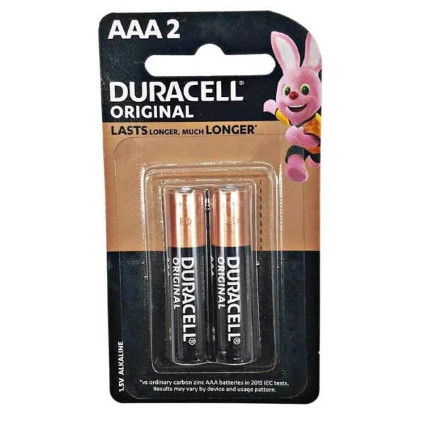 [DCABO AAA2] Duracell Alkaline Battery AAA Original 2 Pcs Blister Pack