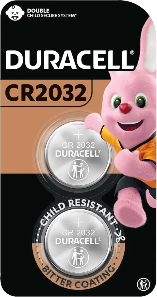 Duracell Lithium Battery Coin CR2032 3V Lithium 2 Pcs Blister Pack