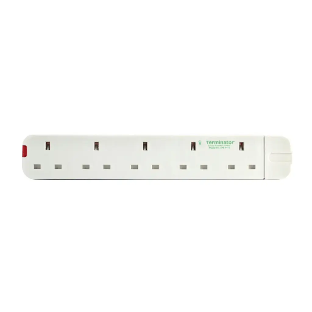 [TPB 1115] Terminator Rewirable Strip 5G/13A/UK Socket TPB 1115 Terminator, White, 5 Way UK