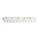 Terminator Rewirable Strip 5G/13A/UK Socket TPB 1115 Terminator, White, 5 Way UK