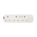Terminator Rewirable Strip 3G/13A/Uk Socket Tpb 1113 Terminator, White, 3 Way Uk