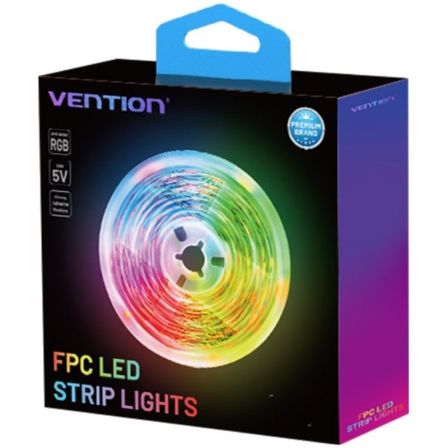 [PAAWJ] VENTION RGB FPC LED Strip Lights with IR Remote and USB 5V Power Supply 5M White Reel Model # PAAWJ