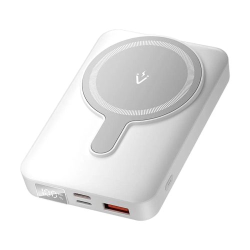 VENTION 10000mAh Magnetic Wireless Power Bank (USB-C + Lightning + USB-C + USB-A +Wireless) 22.5W White LED Display Type Model # FHTW0