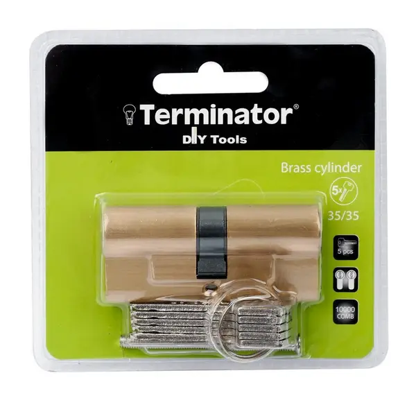 Terminator Cylinder Door Lock with 5keys (35X35X35SB)