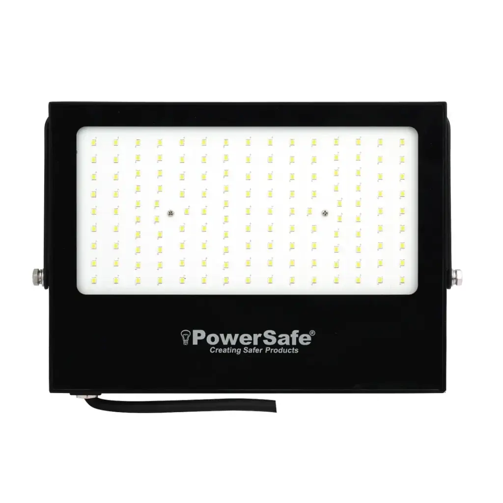 [PSLED FL100 DL] PowerSafe LED Floodlight 100W Daylight, 1000 Lumen, 6500K, 85% Energy Saving, 25,000 Hours Lifespan, with Surge Protection, ESMA Approved