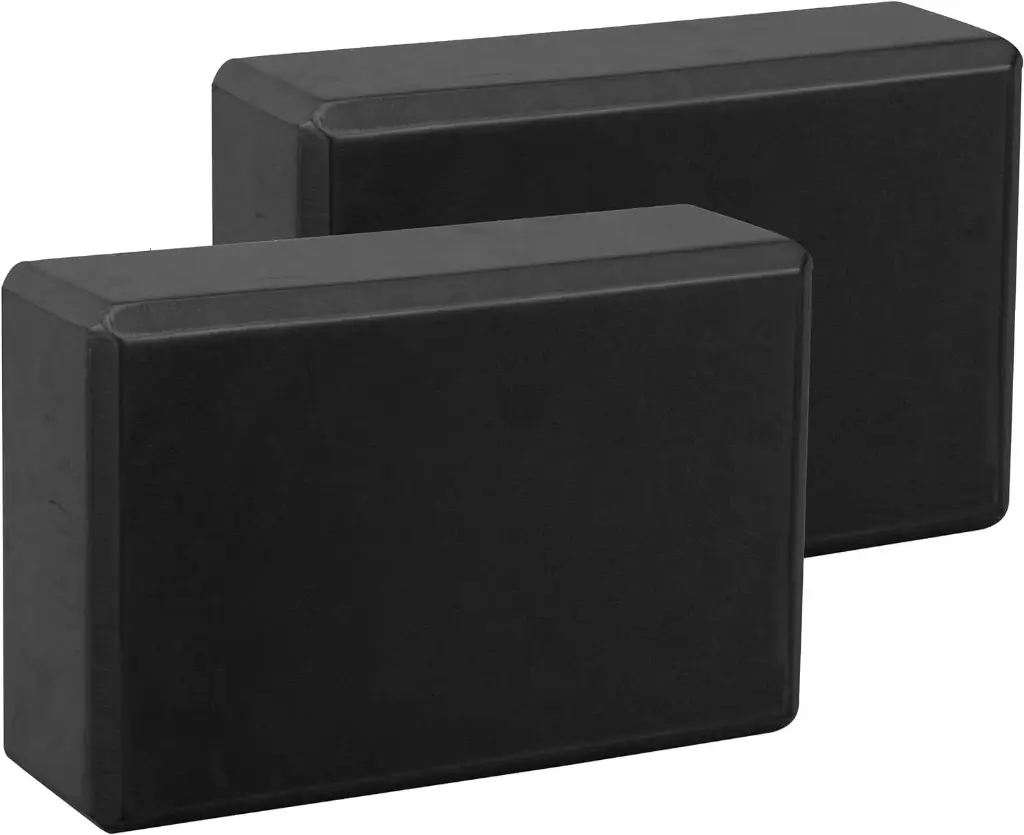 BUY4LESS - 2 Pcs Yoga Block Brick Foaming Foam Home Exercise Fitness Gym Sport Tool 225x 145x76 mm (Black)