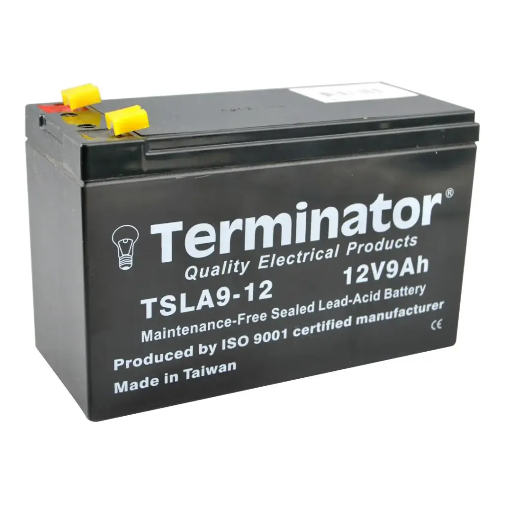 [TSLA 9-12] Terminator Sealed Lead Acid Battery 12V-9Ah TSLA 9-12 Made in Taiwan replacement for APC 3000VA SMX3000HVNC 12V 9Ah UPS Battery