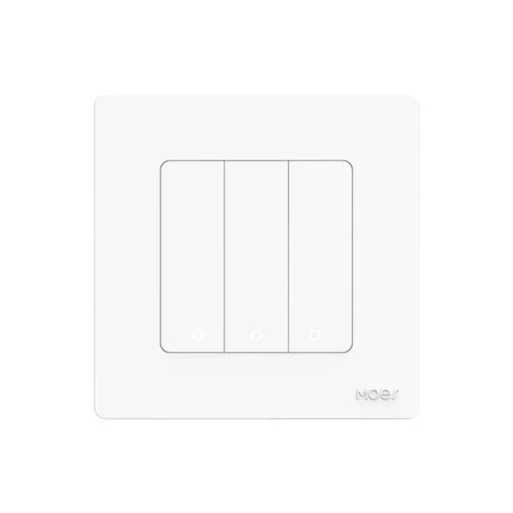 MOES DImmers Push Ring Zigbee 3 gang white