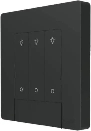 MOES DImmers Push Ring Zigbee 3 gang Grey