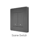 MOES Scene Switch Push Ring Zigbee 2 gang Grey
