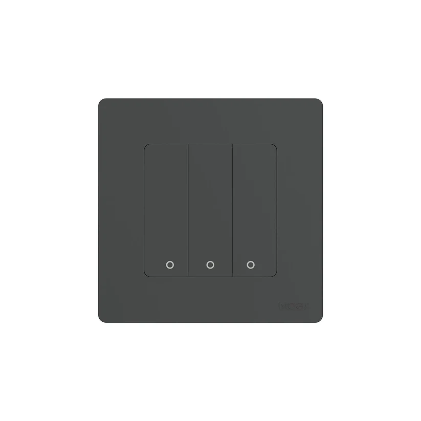 MOES Scene Switch Push Ring Zigbee 3 gang Grey