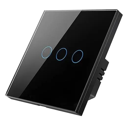 Switch Touch Zigbee 3 gang Black