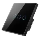 Switch Touch Zigbee 3 gang Black