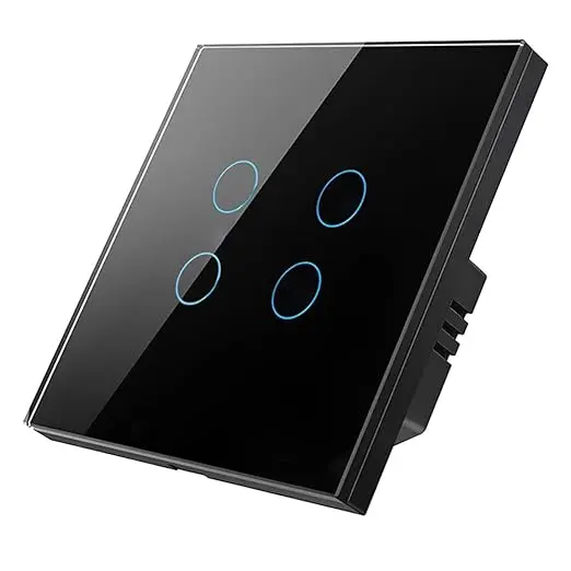 Tuya Switch Touch Wifi 4 gang Black