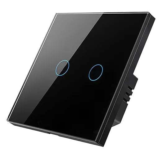 Tuya Switch Touch Wifi 2 gang Black