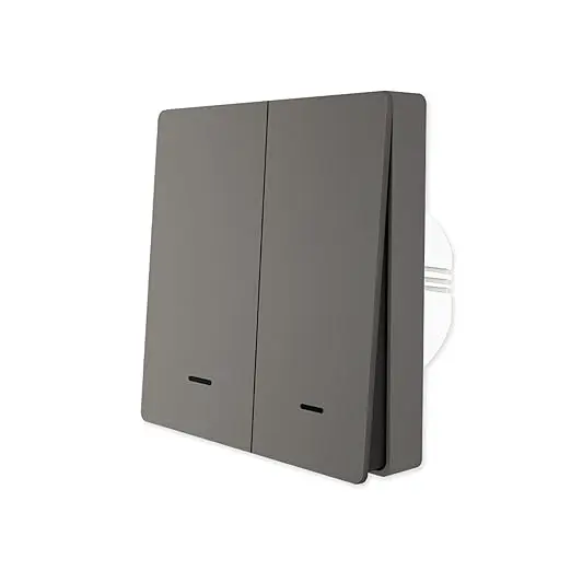 Smart Life Switch Push Piano zigbee 2 gang Black