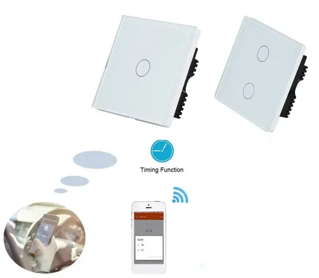 [MOES-070] Scene Switch touch zigbee 4 gang Black