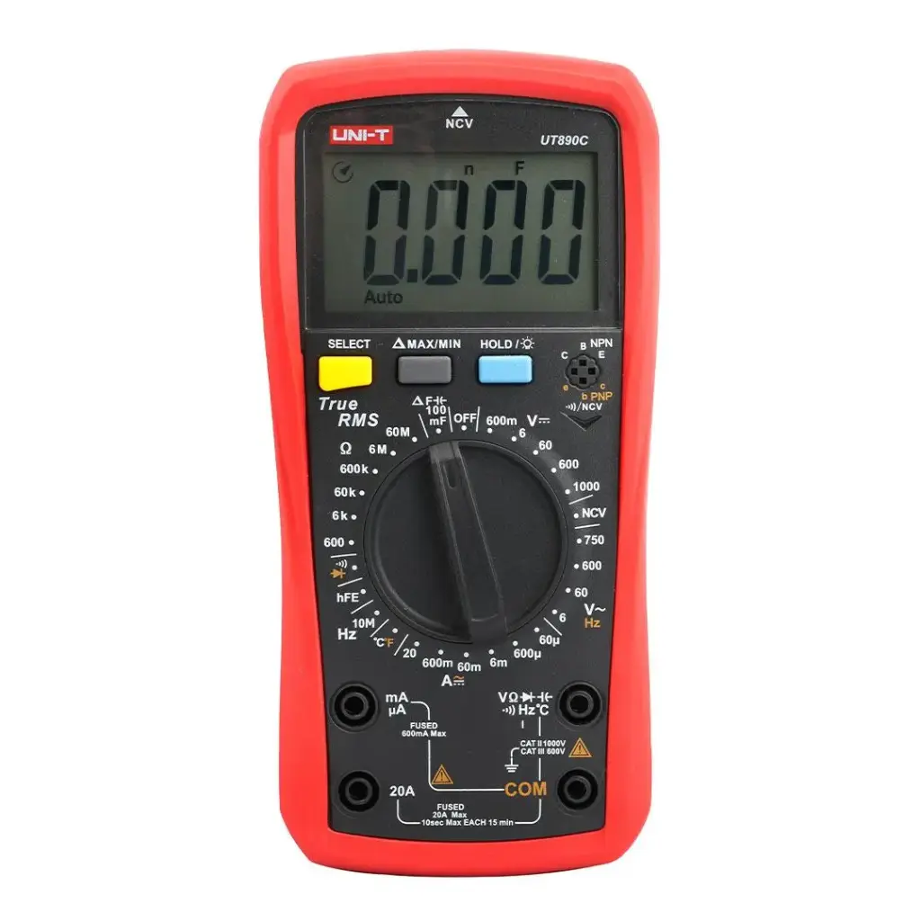 [UT 890C] Uni T Digital Multimeter AC/DC  Voltage AC/DC Current 20A  Resistance Capacitance  Frequency Temp
