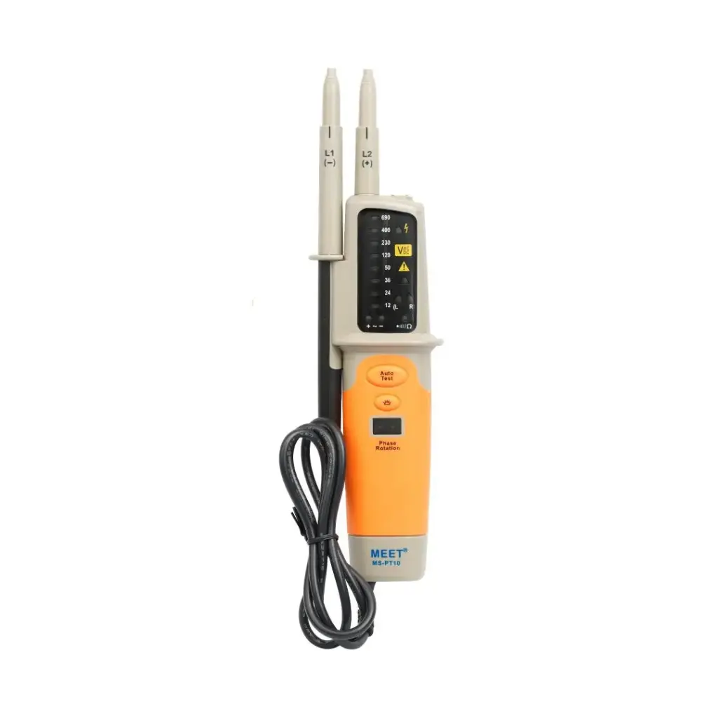 [MS-PT 10] Meet Pole Tester Voltage Test,  Single Pole Phase Test, Rotary  Field Indication, Continuity and  Flashlight