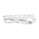 Terminator 6 Way Power  Extension Socket 3M Cable 13A  G-Mark Approved