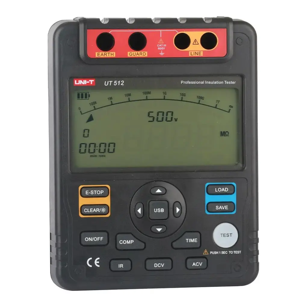 Uni T Insulation Resistance  Tester Test Voltage 500V to  2500V Insulation Resistance  100GO & USB Interface