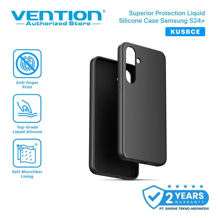 VENTION Liquid Silicone Case for Samsung Galaxy S24 Ultra Black