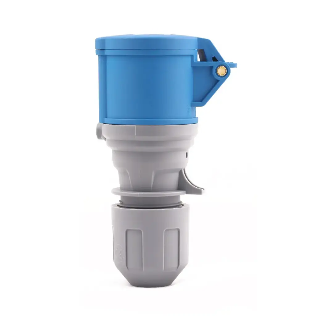 Terminator 3-pin industrial socket with matt cover, 2-Pole+Earth, 6h, 200-250V~16A, IP44, rewirable 