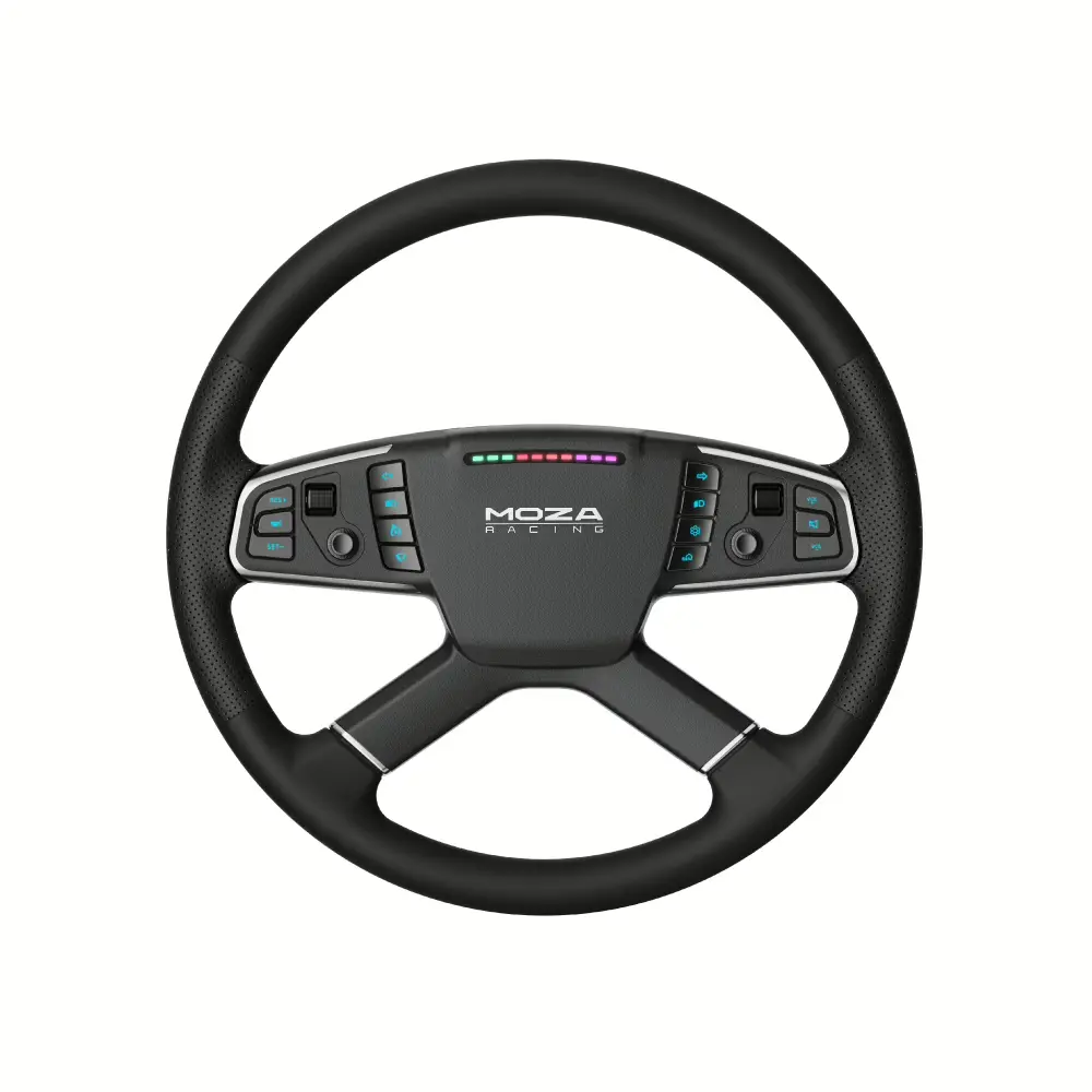 [RS00003] MOZA TSW Truck Wheel 400mm Round Sim Racing Steering Wheel with Aerospace-grade Aluminum Alloy Frame