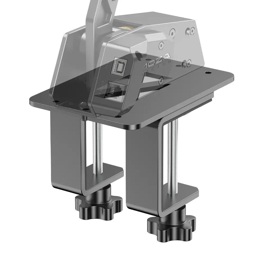 Moza Handbrake/Shifter Table Clamp – Universal Desk Mount for Moza HBP Handbrake & HGP Shifter – Sturdy Steel Clamp with Adjustable Angle & Height – Plug-and-Play Setup 