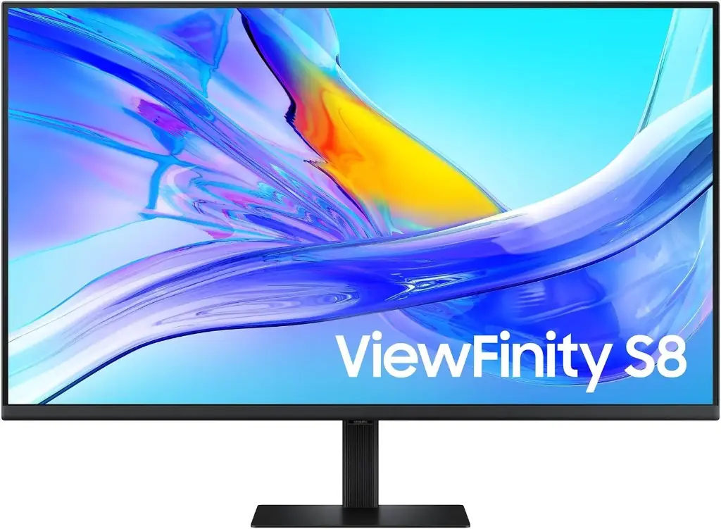 Samsung 37" ViewFinity S8 S8UD 4K UHD Monitor, 3840×2160 Resolution, 60Hz Refresh Rate, USB-C Connectivity, HDR Support, Professional Display, Middle East Version - LS37D800UAMXUE