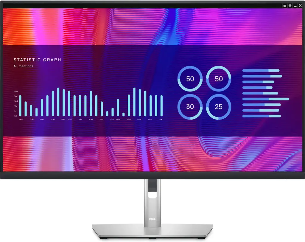 Dell P2423DE 24″ Monitor 2560×1440, 75Hz, 4-Side