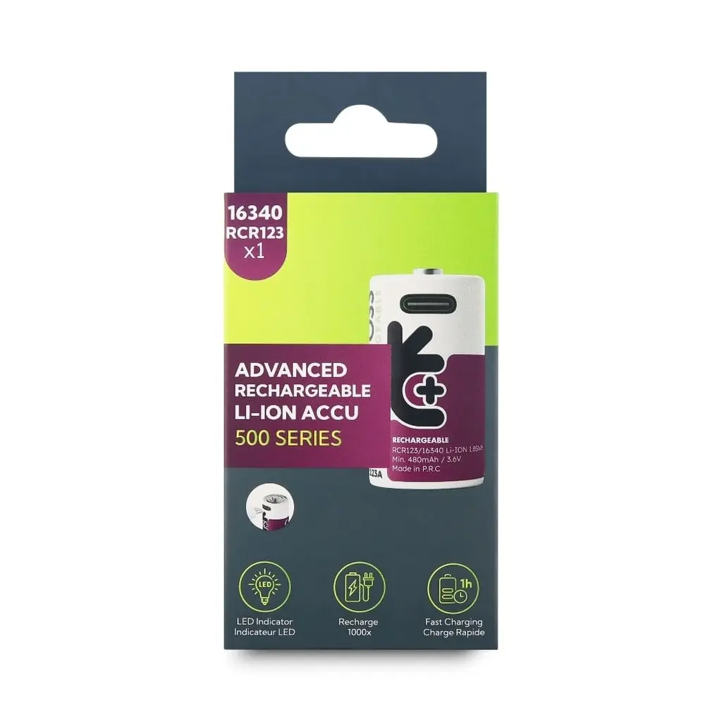 [U322101] Uniross Lithium USB-C RCR123 3.7V - PK1