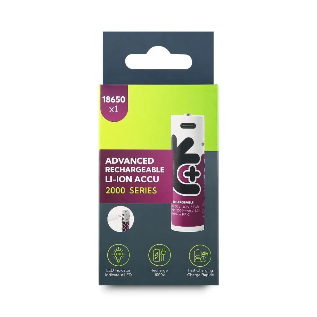  Uniross Lithium USB-C 18650 3.7V - PK1