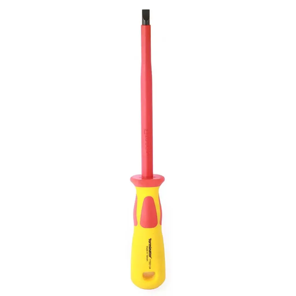 Terminator Screw Driver Slotted 8*175mm (-) With Comfort Grip  Rubber Handle (Taiwan)