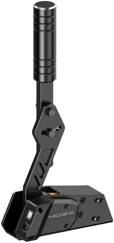 [HBP-Handbrake] Moza HBP USB Handbrake for Sim Racing, CNC Aluminum Build, Progressive Hydraulic Feel, Hall Sensor Precision, Adjustable Handle Angle, Drift & Rally eBrake, Compatible with PC & Moza R9/R16/R21 HBP-Handbrake