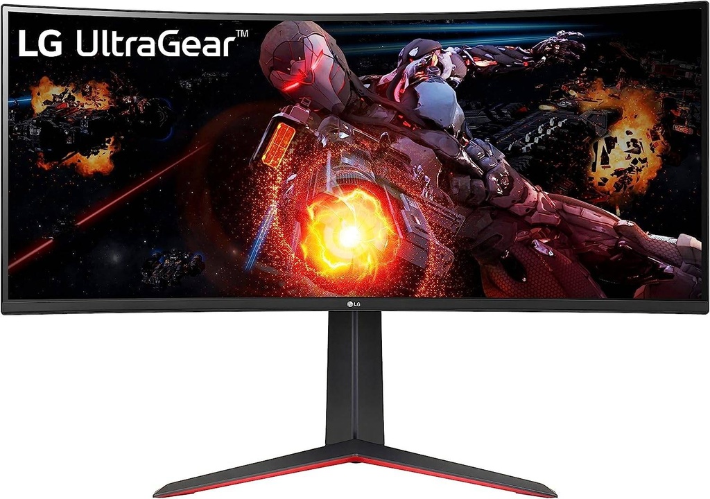 LG UltraGear 34" Curved QHD Gaming Monitor, VA Panel, 160Hz, 5ms, FreeSync Premium, HDR10, sRGB 99%, 7Wx2ch Speakers, HDMI / DP – Black  34GP63A-B