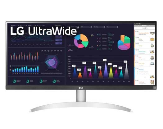 LG 29" UltraWide FHD IPS Monitor, 100Hz Refresh Rate & 5ms Response Time, AMD FreeSync, HDR10, USB-C, HDMI / DisplayPort, White | 29WQ600-W