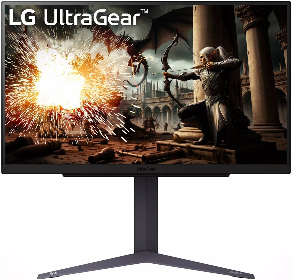 LG 32" UltraGear QHD IPS Gaming Monitor, 170Hz Refresh Rate & 1ms (GtG), AMD FreeSync Premium, sRGB 99% (Typ.) & HDR10, HDMI / DisplayPort, Black | 32GS75Q-B