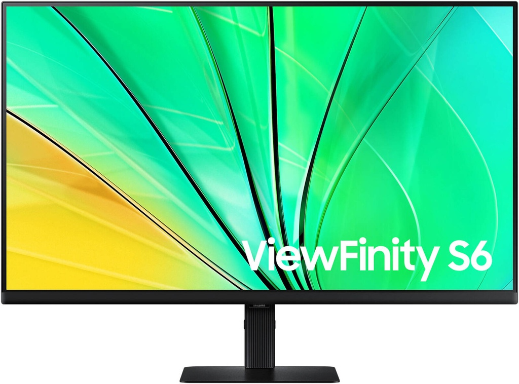 Samsung 24" ViewFinity S6 QHD Monitor, 2560x1440 Resolution, 100Hz Refresh Rate & 5ms Response Time, IPS Panel, HDR10, Black | LS24D606EAMXUE