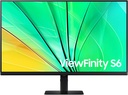Samsung 24" ViewFinity S6 QHD Monitor, 2560x1440 Resolution, 100Hz Refresh Rate & 5ms Response Time, IPS Panel, HDR10, Black | LS24D606EAMXUE