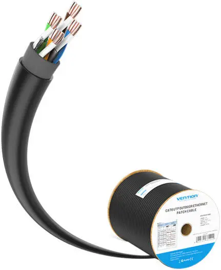 [IHLB200] VENTION Cat6 UTP Outdoor Ethernet Patch Cable 200M Black Model# IHLB200