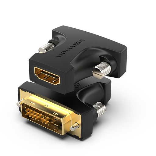 [AILB0] VENTION HDMI Female to DVI (24+1) Male Adapter Black Model # AILB0