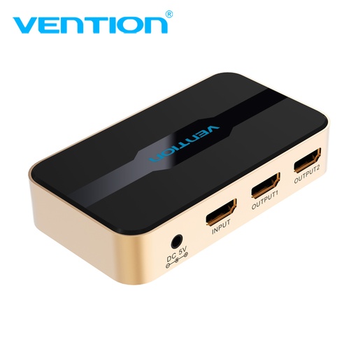 [ACBG0] VENTION 1 In 2 Out HDMI Splitter Gold Model # ACBG0