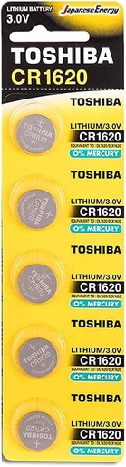 [CR1620-5] Toshiba CR1620 3V Lithium Coin Cell Battery Pack of 5 batteries