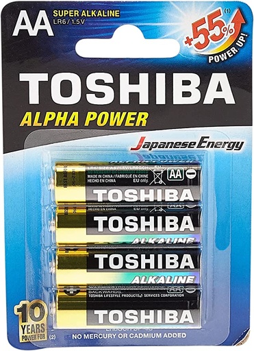 [258430] TOSHIBA ALPHA POWER AA - 4 Battery Pack