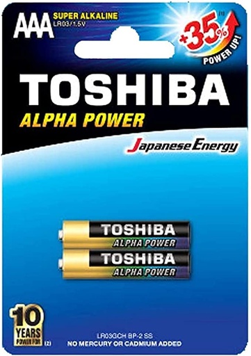 [258431] TOSHIBA ALPHA POWER AAA - 2 Battery Pack