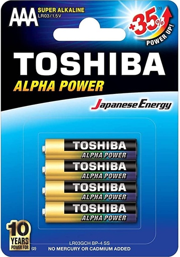 [258429] TOSHIBA ALPHA POWER AAA - 4 BATTERY PACK