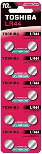 [LR44-10] Toshiba LR44 AG13 1.5V Alkaline 10 batteries (0% Mercury) Expiry date May.2023