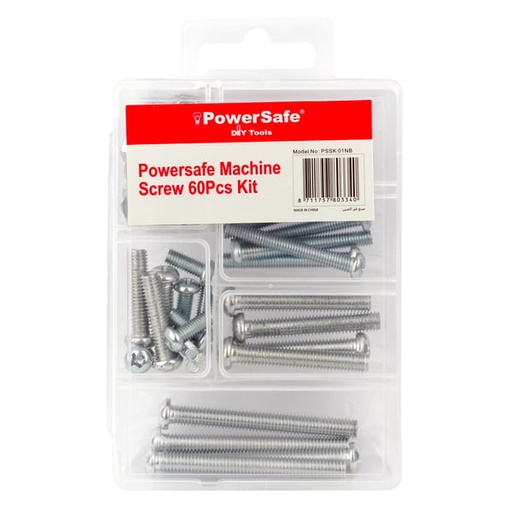 [PSSK 01NB] Machine Screw with Nut Approx 60Pcs Set